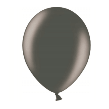 Balony 27cm [100] metalik CZARNY