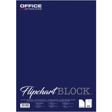 Blok flipchart OFFICE PRODUCTS 58/81 gładki 50k.