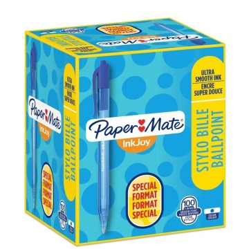Długopisy PAPER MATE INKJOY 100RT niebieskie [100]