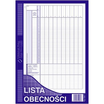 Druk- Lista obecności A4 MIPRO