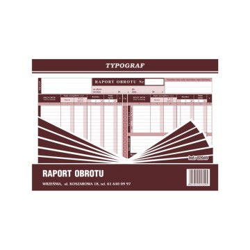 Druk- Raport obrotu A4 offset TYPOGRAF