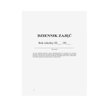 Druk.szkol- Dziennik zajęć pozalekcyjnych MEN I/6