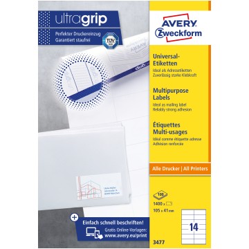 Etykiety samop. A4 AVERY [100] 105/41