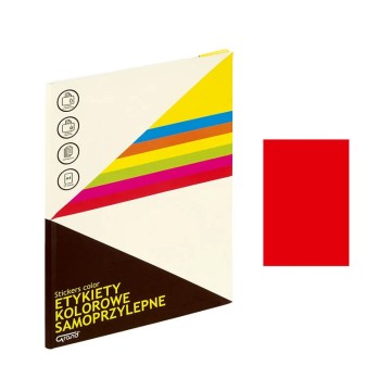 Etykiety samop. A4 GRAND [25] czerwone