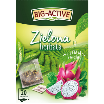 Herbata BIG-ACTIVE [20] zielona pitaja/mięta