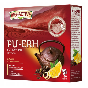 Herbata BIG-ACTIVE [40] czerwona PU-ERH cytryna
