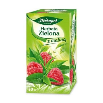 Herbata HERBAPOL [20] zielona z maliną