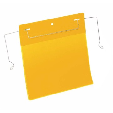 Kieszenie z drutem DURABLE A5 POZIOM [50] żółte