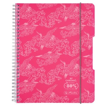 Kołozeszyt HERLITZ ECO PP COLORS A4 80k rożowy