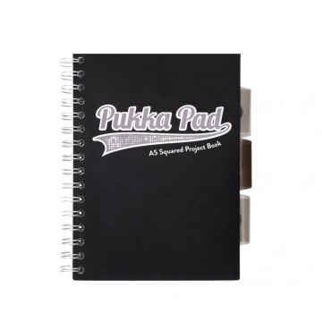 Kołozeszyt PUKKA PAD BLACK & GREY A5 czarny