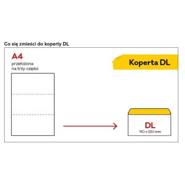 Koperty konfekcjonowane DL SK białe OKNO PR [50]