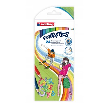 Kredki ołówkowe EDDING FUNTASTICS trójkątne [24]