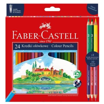 Kredki ołówkowe FABER CASTELL WAWEL [24+3]