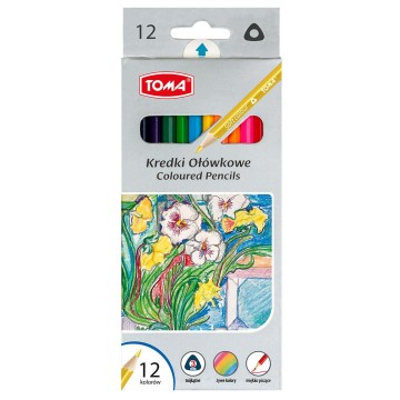 Kredki ołówkowe TOMA trójkątne [12]