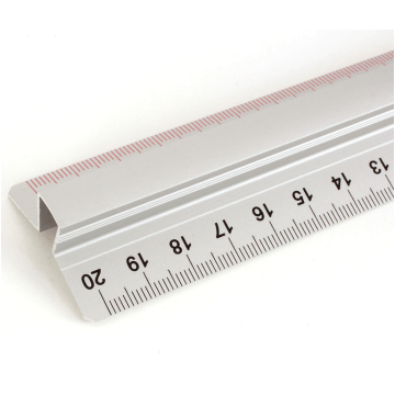 Linijka aluminiowa LENIAR 20cm z uchwytem