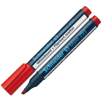 Marker do tablic SCHNEIDER 293 czerwony ścięty