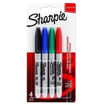 Markery permanentne SHARPIE FINE [4] mix kolorów