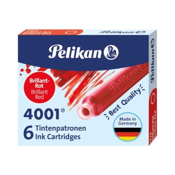 Naboje PELIKAN TP/6 [6] (krótkie) czerwone