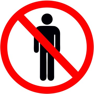 Naklejka ZAKAZ PRZEJŚCIA