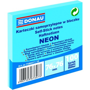 Notes samop. DONAU 76/76 100k NEON niebieski