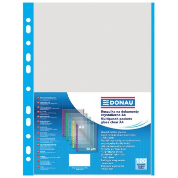 Obwoluty kolor brzeg A4 DONAU [100] NIEBIESKI