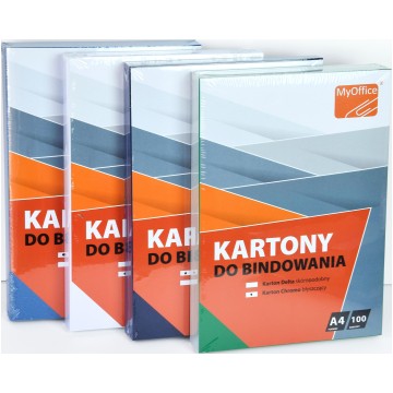 Okładki do bindowania MYOFFICE błyszczące czarne