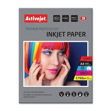 Papier foto ACTIVE JET A4 180g błysz. INKJET [20]