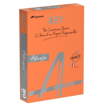 Papier kolor A4 80g REY ADAGIO 21 pomarańcz intens