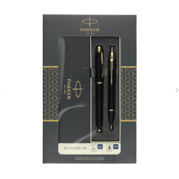 PARKER IM czarny GT długopis + pióro wieczne M