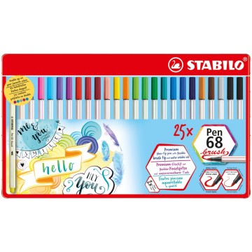 Pisaki STABILO BRUSH PEN 68 [25] pud.metal