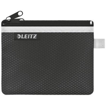 Saszetka LEITZ WOW 2 kieszenie z siatką S czarne