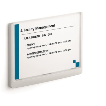 Tabliczka przydrzw. DURABLE CLICK A5 POZIOM biała