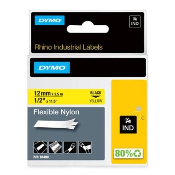 Taśma DYMO RHINO nylonowa 12mm żółta (18490)