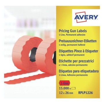 Taśmy do metkow. AVERY 1-rzędowej czerwone [10]