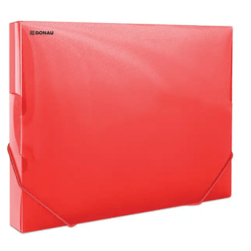 Teczka z gumką PP DONAU 30mm czerwona