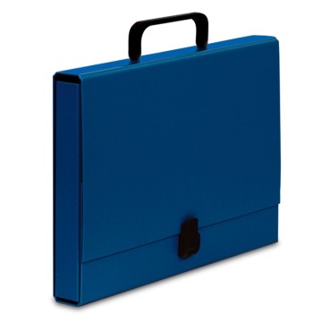 Teczka z rączką VAUPE CLASSIC 4cm niebieska