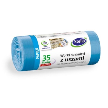 Worki na śmieci 35L LD [20] STELLA uszy NIEB