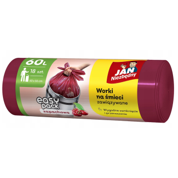 Worki na śmieci 60L HD [18] JN wiśnia EOL
