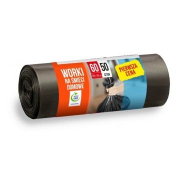 Worki na śmieci 60L HD [50]FIRST PRICE czarne EOL