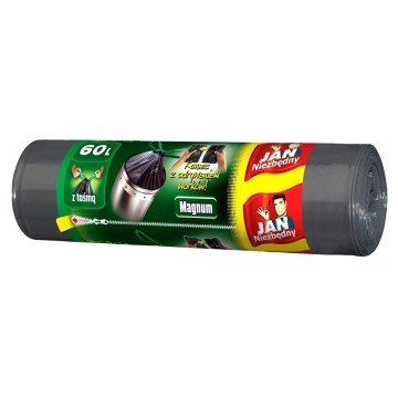 Worki na śmieci 60L LD [10+2] JN z taśmą czarne