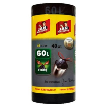 Worki na śmieci 60L LD [40] JN taśma XXL
