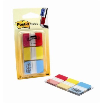 Zakładki 3M POST-IT PP SILNE R/Y/B 3x22szt