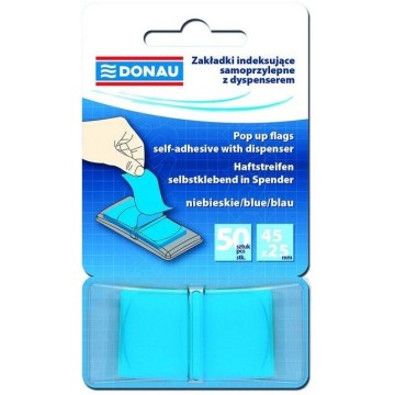 Zakładki indeks. DONAU PP 1x50 (25x45mm) nieb.