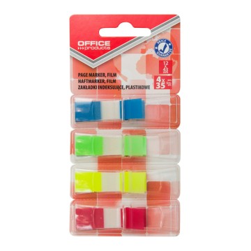 Zakładki OFFICE PROD PP 4x35 (12x43mm) dyspenser
