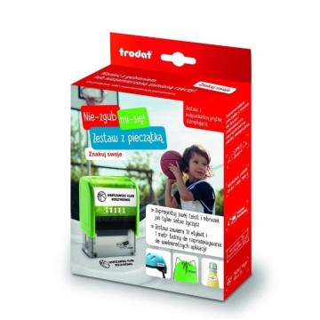 Zestaw TRODAT Nie-zgub-mi-się z płytką
